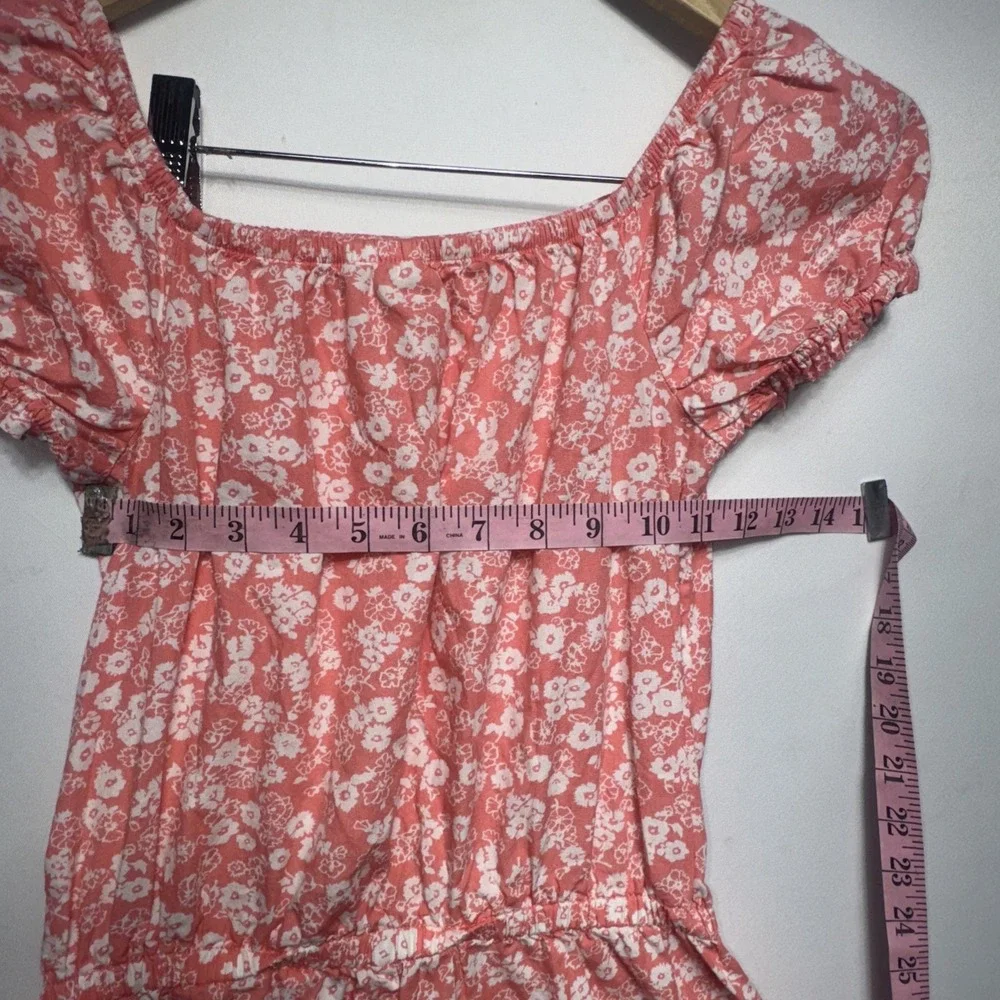 GAP Girl's Soft Chambray‎ Short Puff Sleeve One Piece Romper